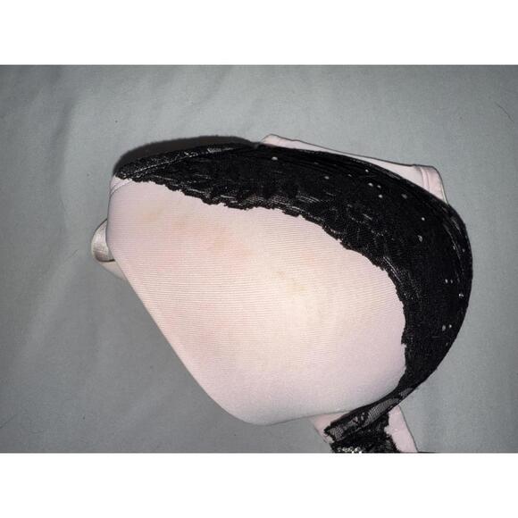 Smart & Sexy Pink and Black Lace Push-Up Bra 40D - Picture 8 of 9